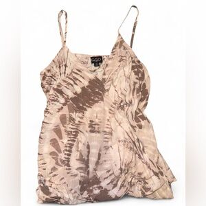 GiGiO USA women’s Boho Brown Tie-Dye Cami Top – Size M